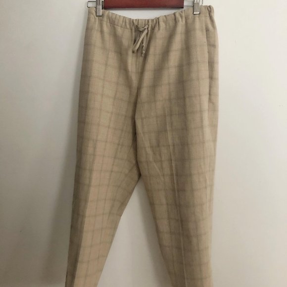 The Group Babaton cream plaid wool pants - Picture 2 of 4